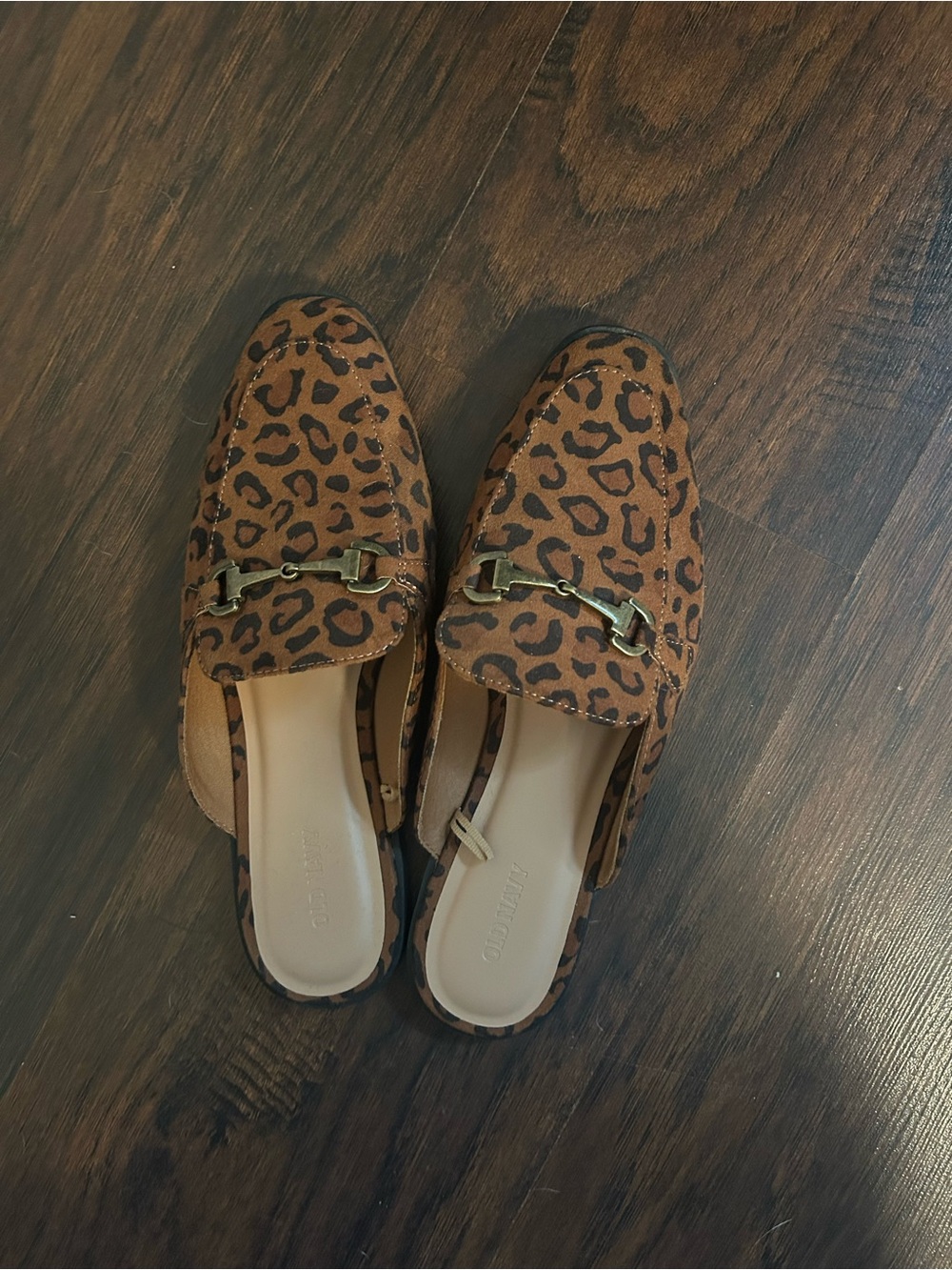 Old Navy Leopard Print Backless Mules